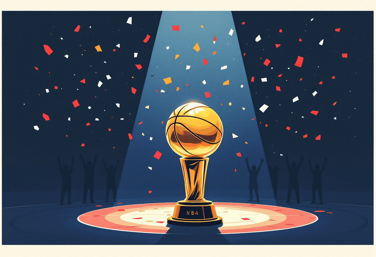 Closing illustration for The 2004 Detroit Pistons Title Run: How a No-Superstar Team Won It All