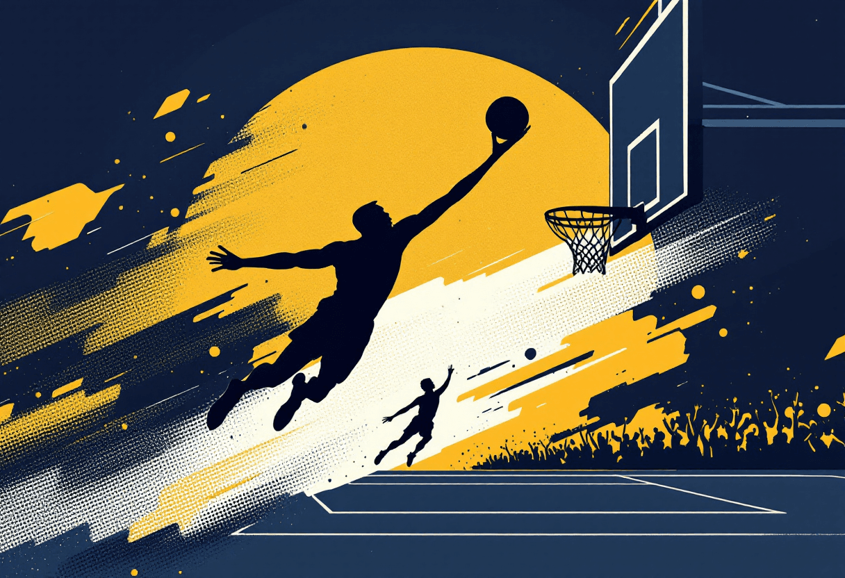 Editorial illustration: The 2004 Detroit Pistons Title Run: How a No-Superstar Team Won It All