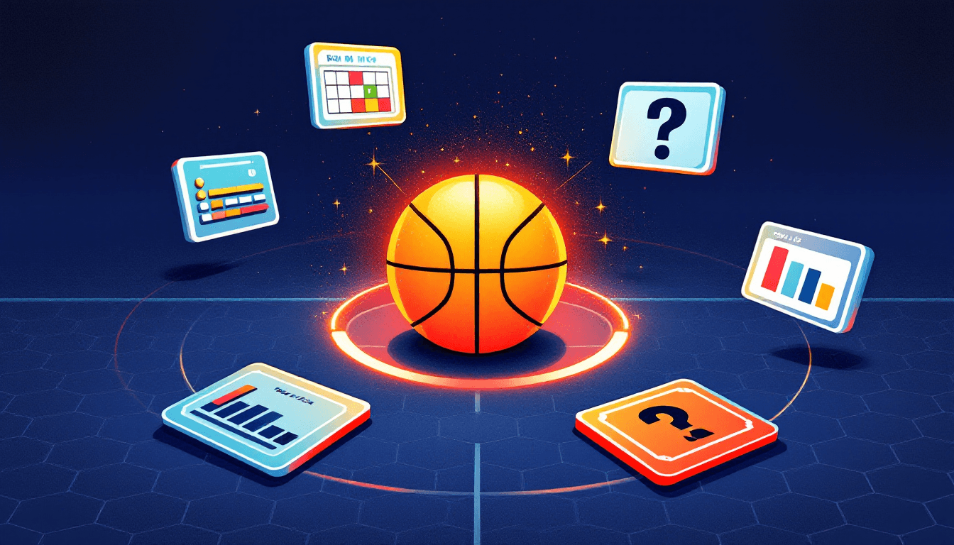 Stylized illustration for Best NBA Trivia Games to Play Online in 2026