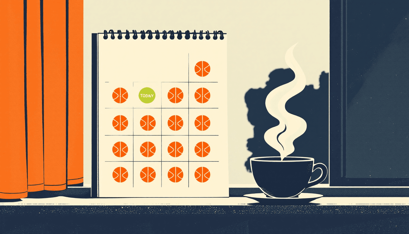 Stylized illustration for Daily Basketball Trivia
