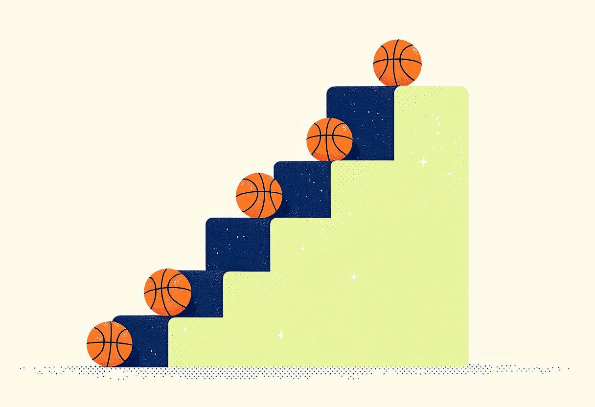 Editorial illustration: Daily Basketball Trivia
