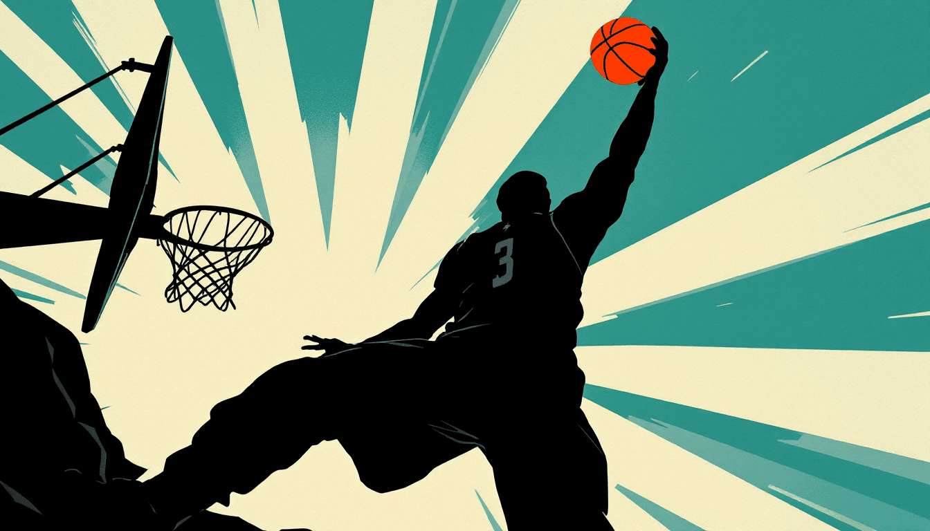 Stylized illustration for The Greatest Centers in NBA History