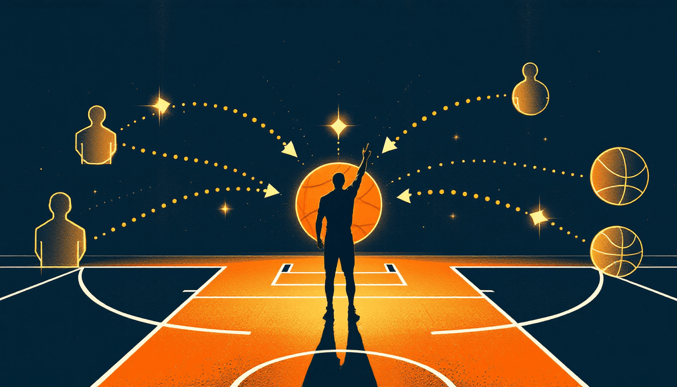 Stylized illustration for The Greatest Point Guards in NBA History