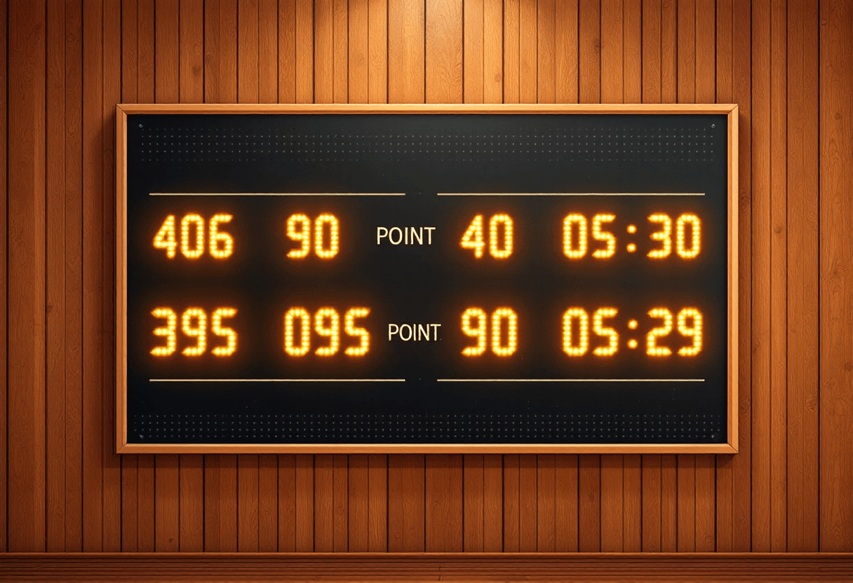 Editorial illustration: NBA scoring leaderboard
