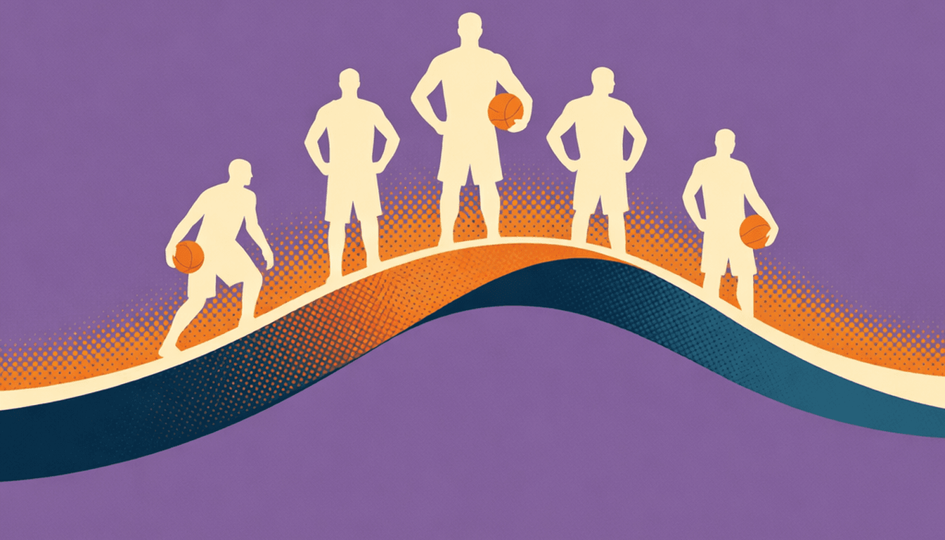 Stylized illustration for How NBA Players Actually Develop