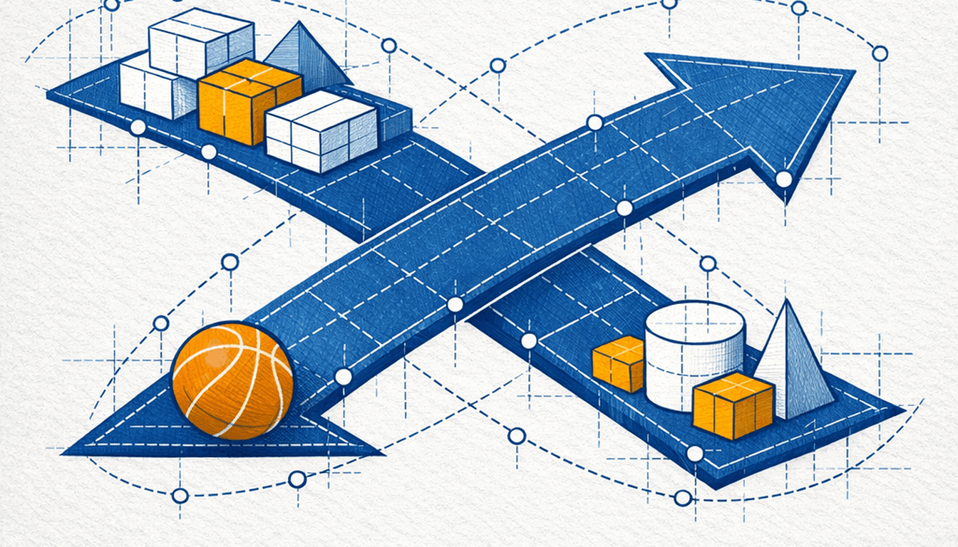 Stylized illustration for How NBA Trades Actually Work