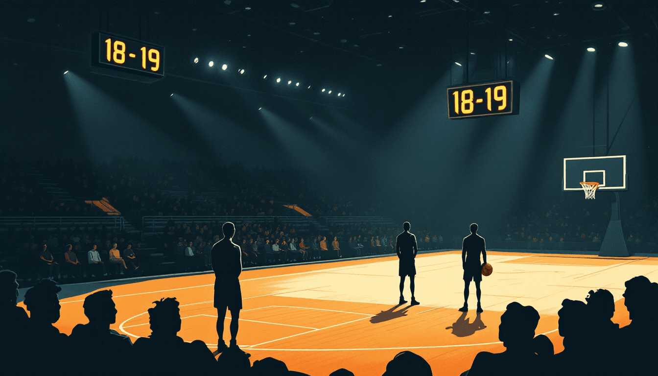 Stylized illustration for What Is the Lowest Scoring Game in NBA History?