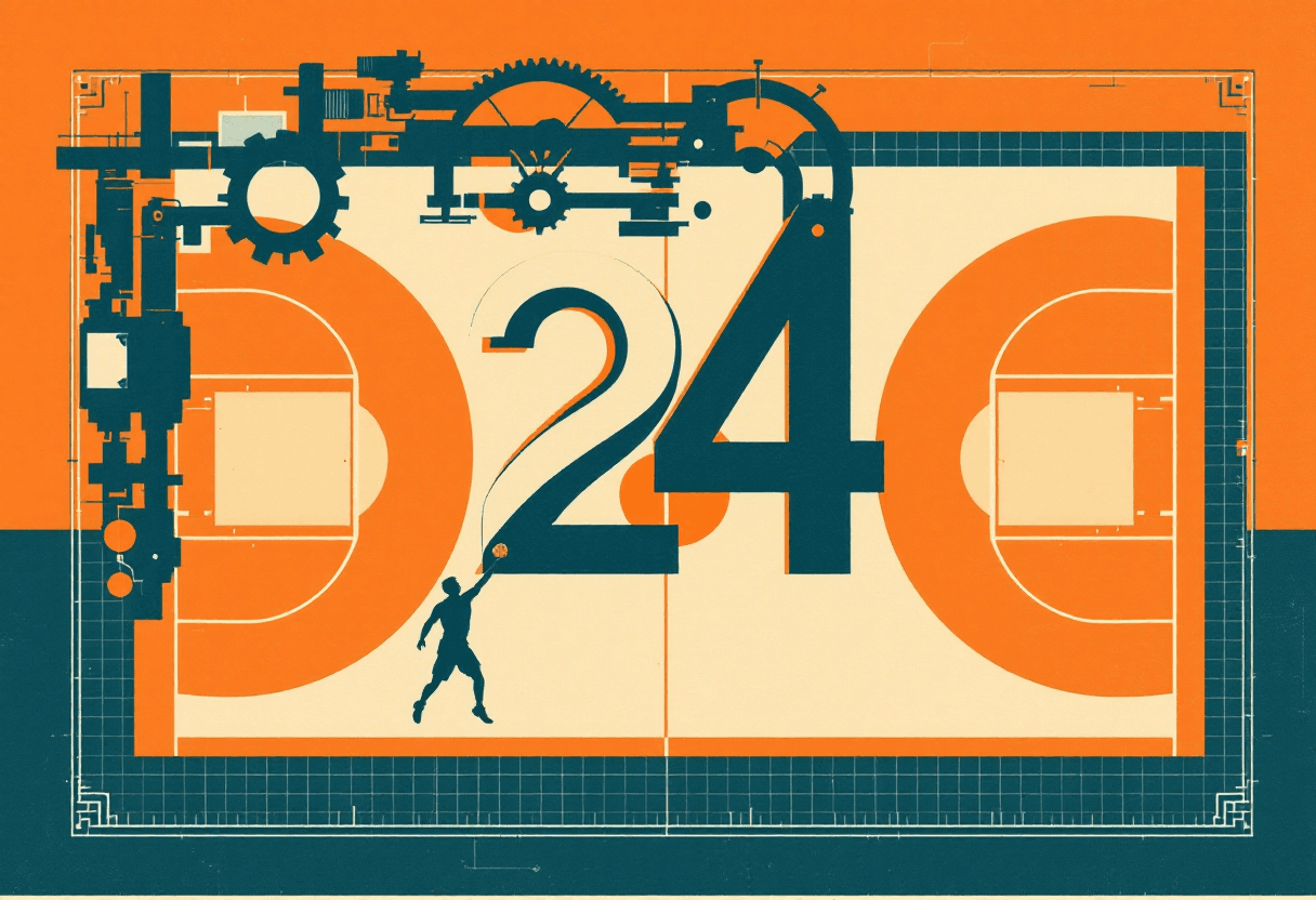 Editorial illustration: The Lowest Scoring Quarter in NBA History