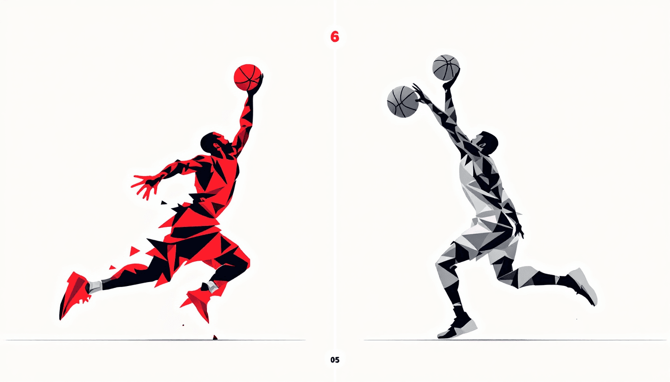 Stylized illustration for Michael Jordan vs Tim Duncan: Comparing Two Different GOATs