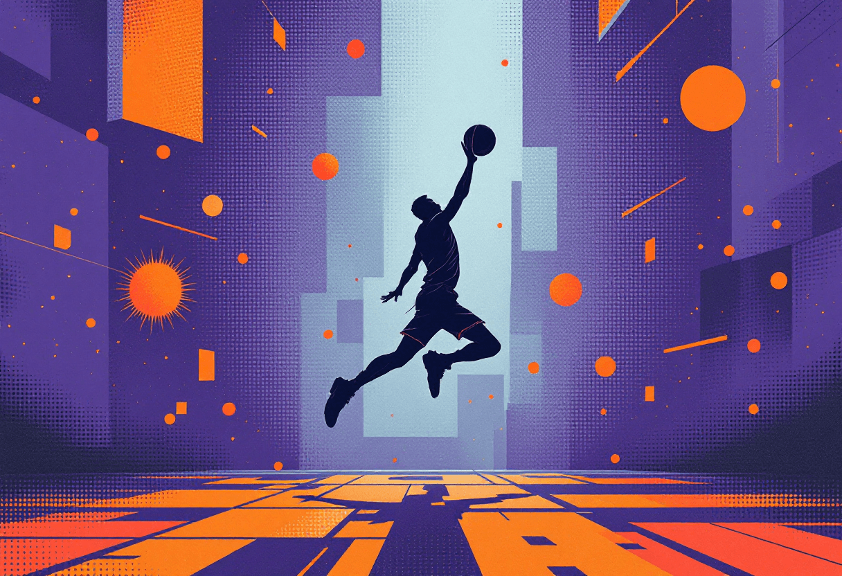 Editorial illustration: The Most 40-Point Games in NBA History