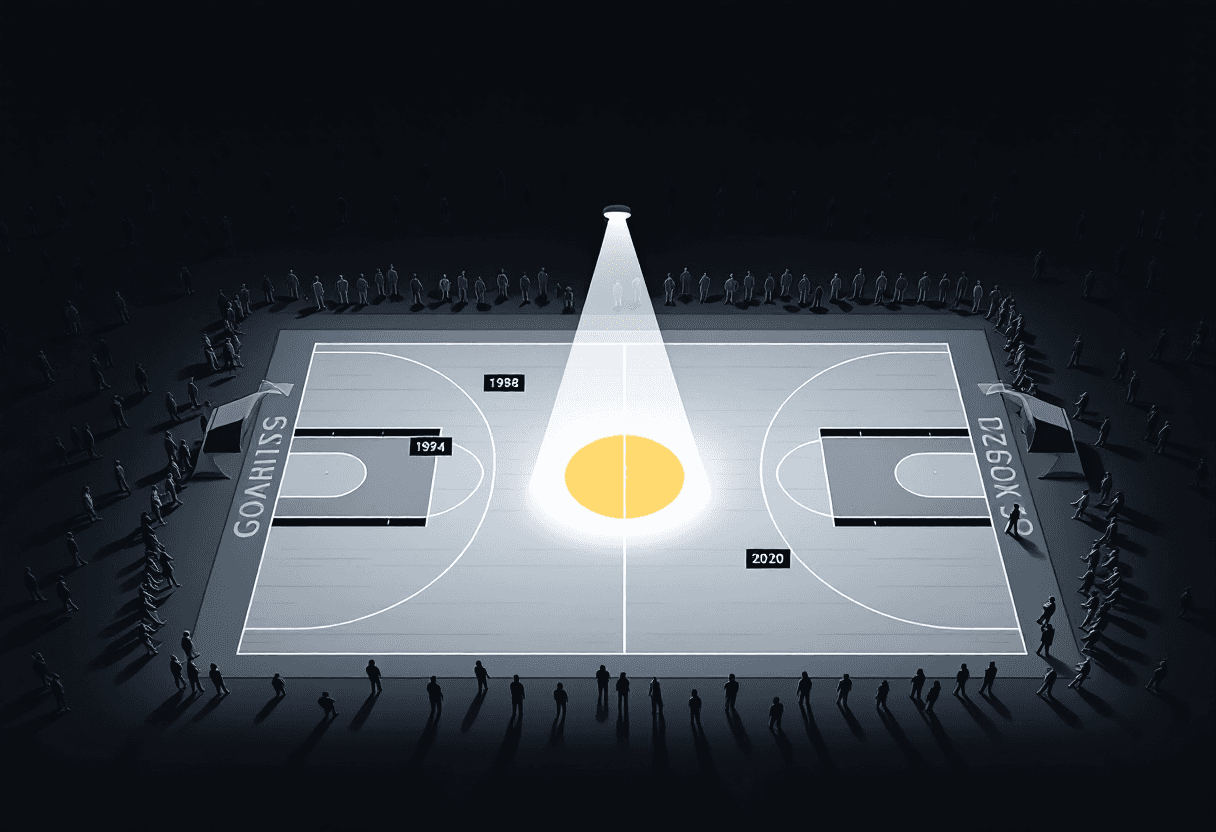 Editorial illustration: Every NBA Player to Win MVP and DPOY in the Same Season