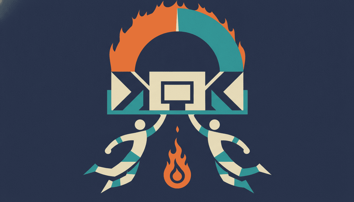 Stylized illustration for The 24-Second Shot Clock