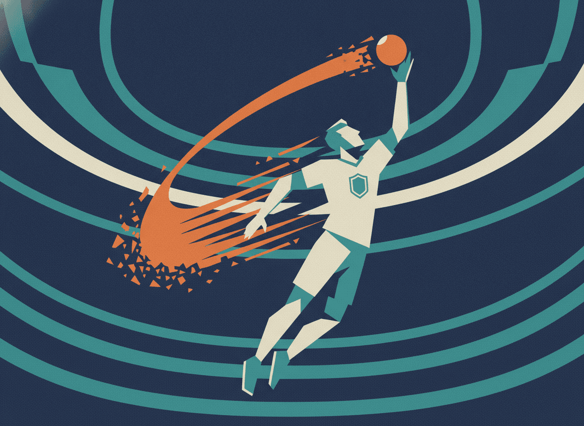 Editorial illustration: The 24-Second Shot Clock