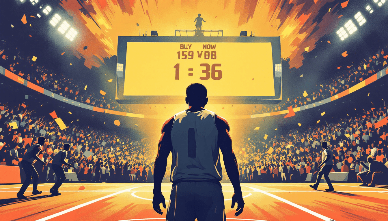 Stylized illustration for The Biggest Upsets in NBA History