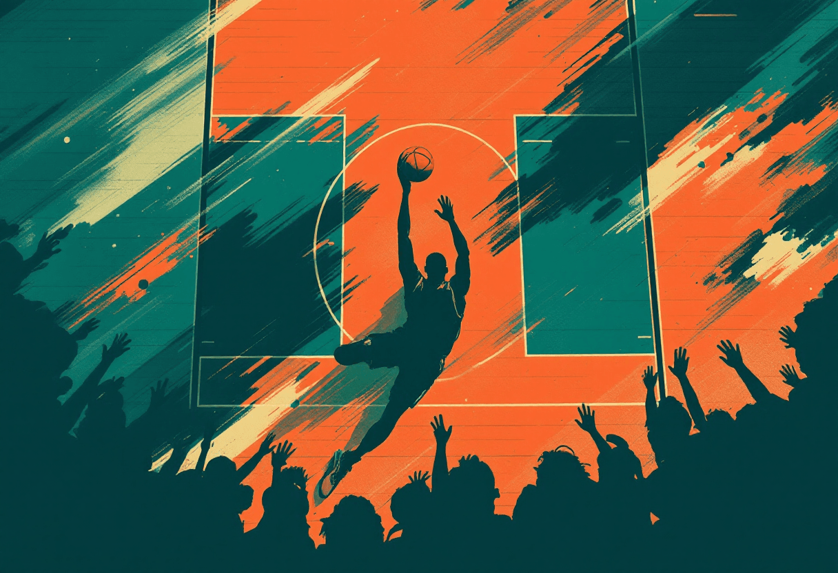 Editorial illustration: The Biggest Upsets in NBA History