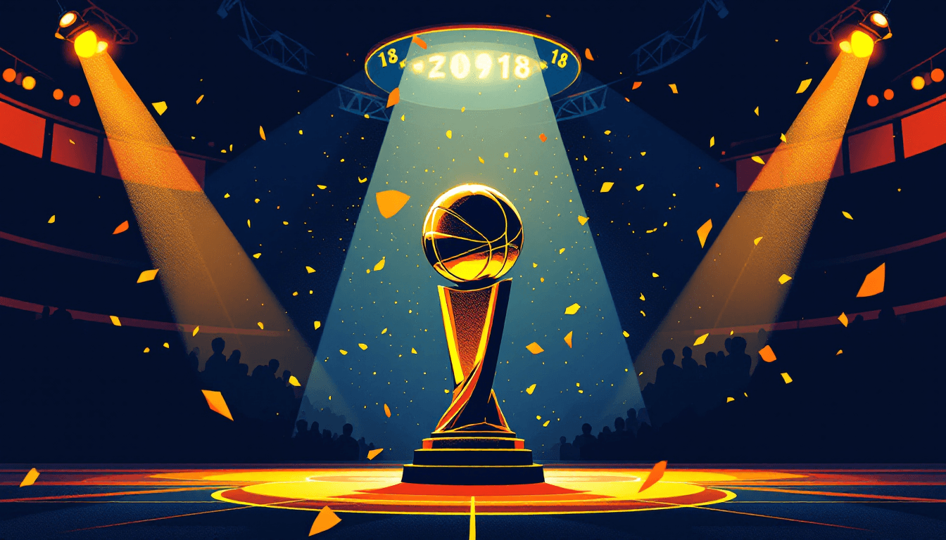 Stylized illustration for NBA Finals Trivia: Test Your Championship Knowledge