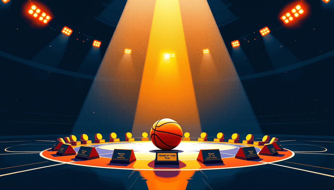 Stylized illustration for NBA Rookies Who Changed the Game Immediately
