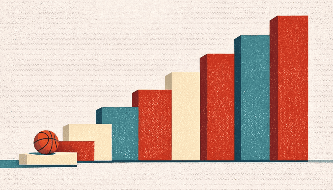 Stylized illustration for The NBA Salary Cap Explained