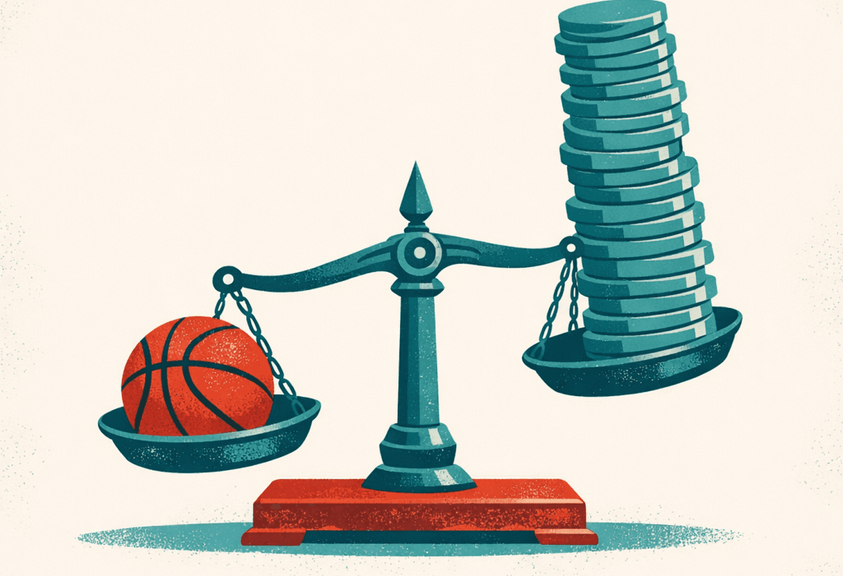 Editorial illustration: The NBA Salary Cap Explained