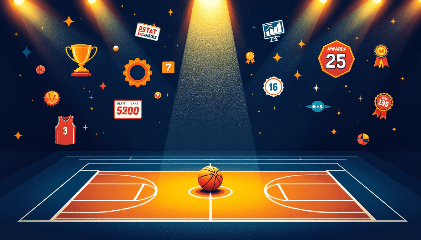 Stylized illustration for 10 NBA Trivia Tips Every Basketball Fan Should Know
