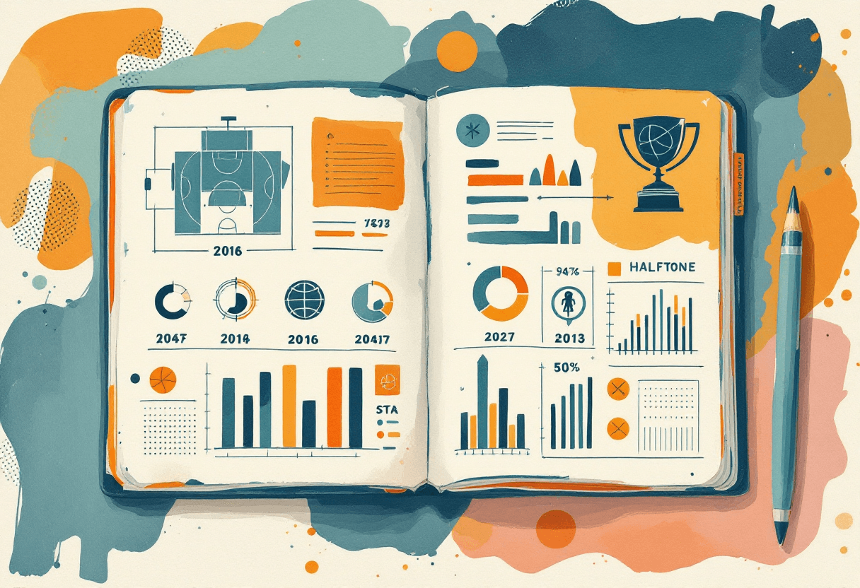 Editorial illustration: NBA trivia study strategies