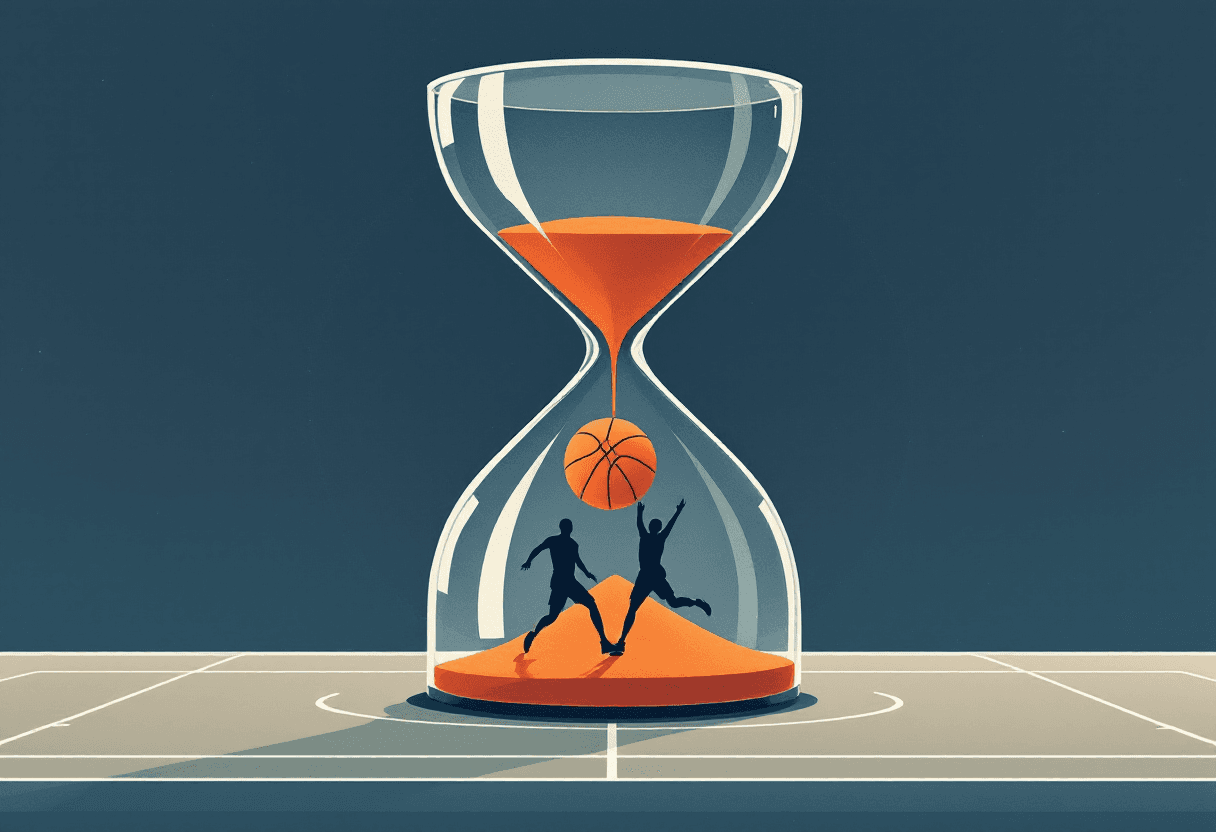 Editorial illustration: The Oldest Players in NBA History