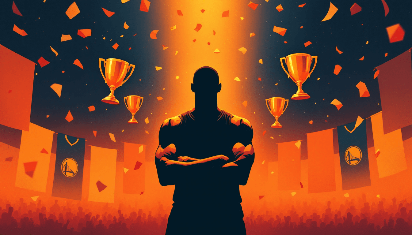 Stylized illustration for NBA Players Who Won Titles With Multiple Teams